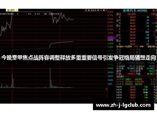 今晚意甲焦点战阵容调整释放多重重要信号引发争冠格局猜想走向 今晚意甲焦点战阵容调整释放多重重要信号引发争冠格局猜想走向